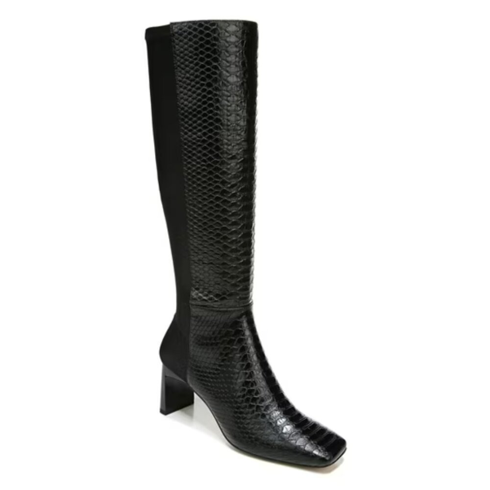 Circus NY Sam Edelman TATI Black Faux Crocodile Leather Knee High Boot women 11